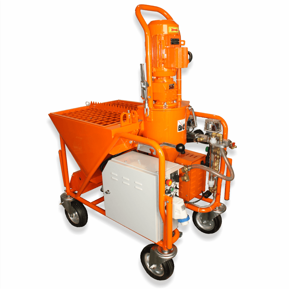 Masina de tencuit Bisonte PCS-K35, monofazica 230V, debit material 5-20 l /min. - imagine 3
